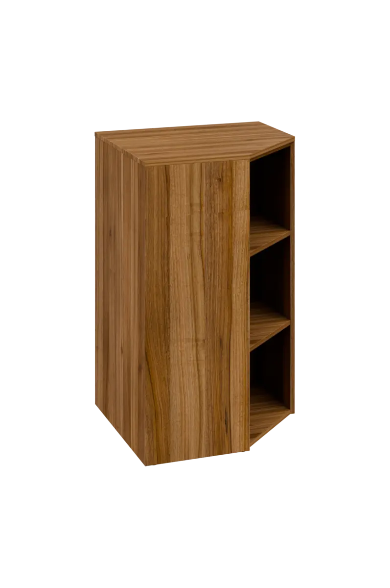 CV 3 - 7 skříň rohová, pravá, 1100x700x700, ořech světlý